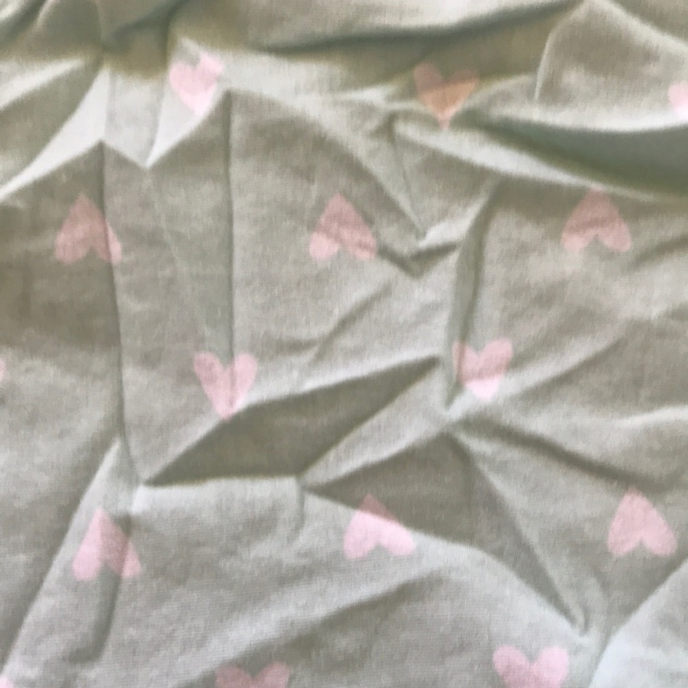 Fitted sheet for crib- Aqua with white hearts